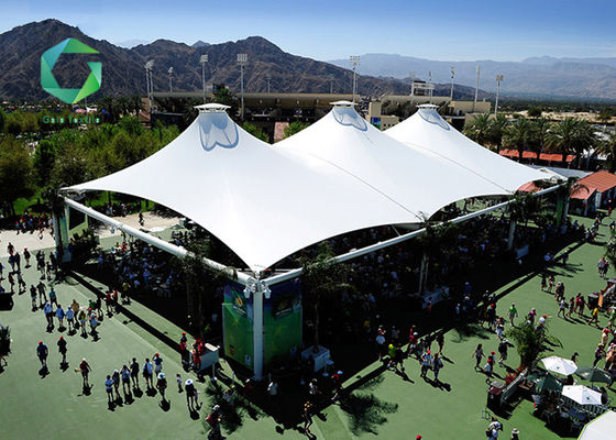 3m width PVC Membrane Structure 1100gsm Vinyl Fabric Tensile Car Parking Shade